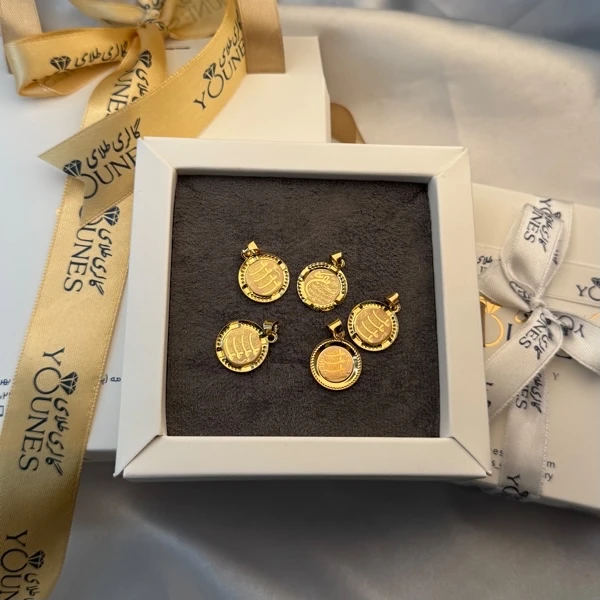 آویز وان یکاد دایره طلا